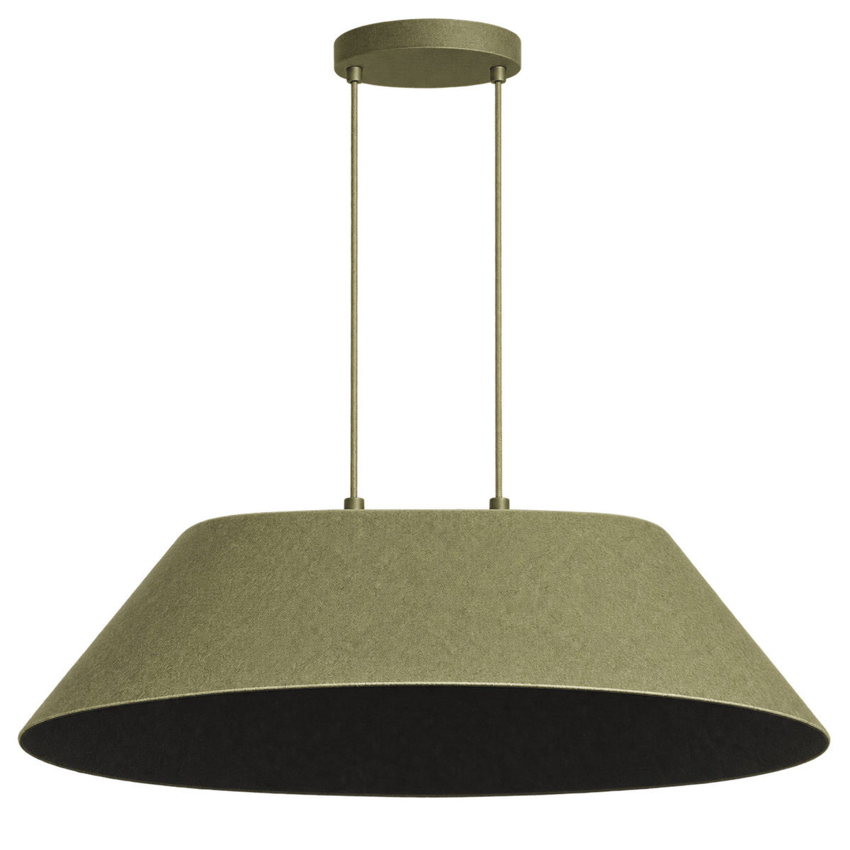 Akira Olive Green Felt Pendant Light — transparent background