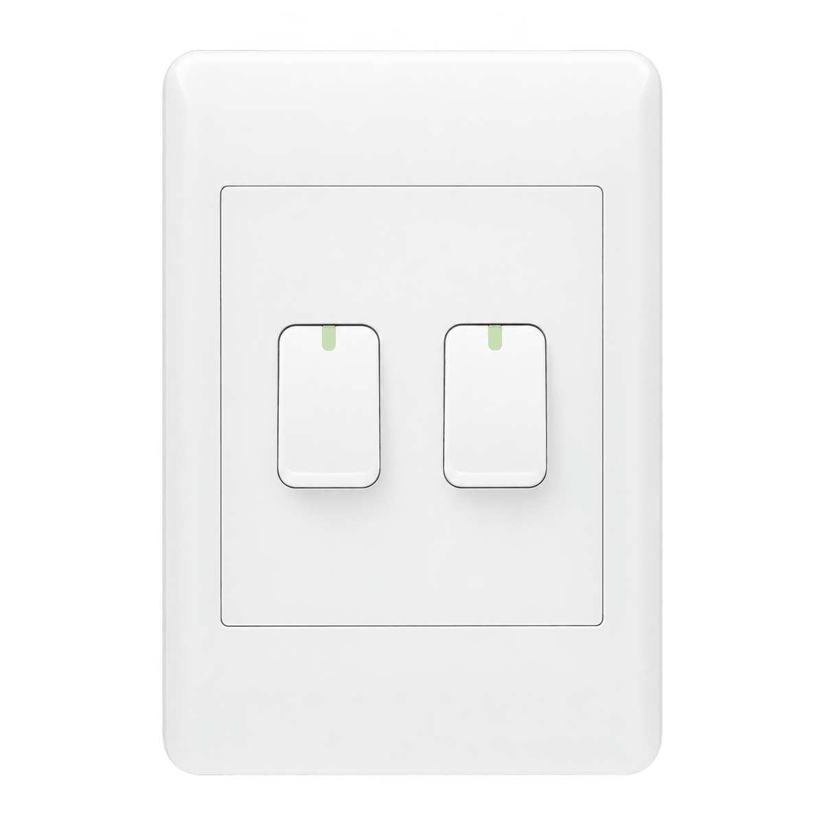 EPL White Switch - 2 Lever 1 Way Switch - 2 X 4 — transparent background