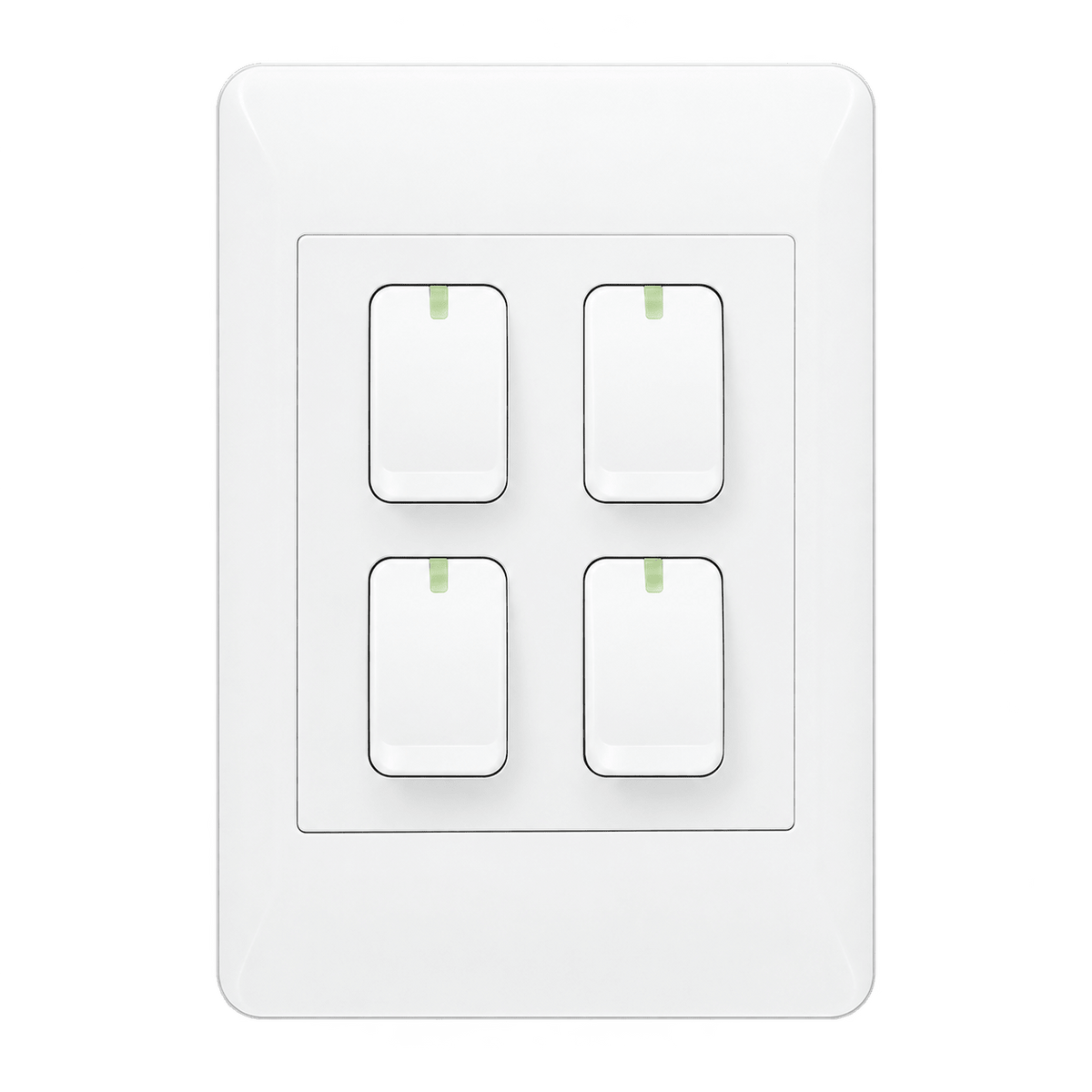 EPL White Switch - 4 Lever 1vWay Switch - 2 X 4 — transparent background