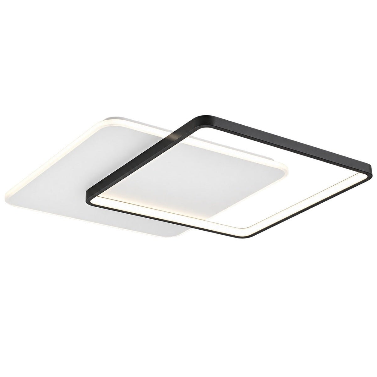 Square Metal & Acrylic LED Ceiling Light — white background