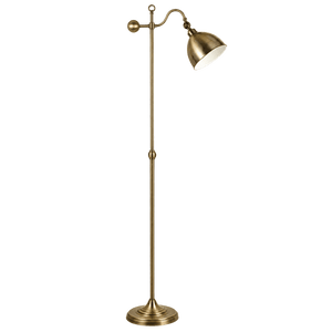 Kenton Antique Brass Floor Lamp — transparent background