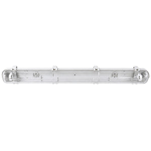 LED T8 Vapour Proof Single Fitting - 2 Foot — white background