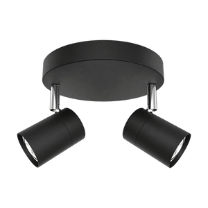Sezela 2 Light Matt Black Spotlight — transparent background
