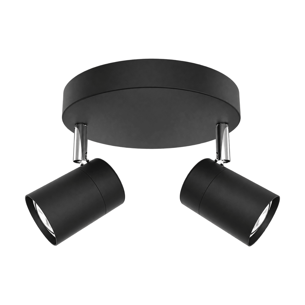 Sezela 2 Light Matt Black Spotlight — white background