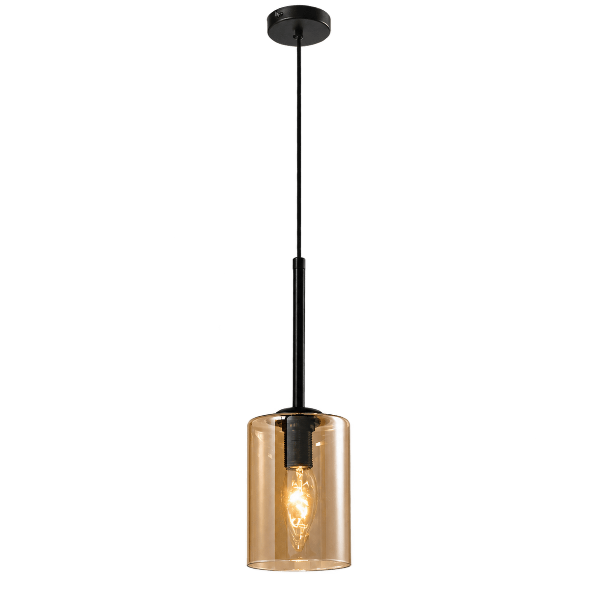 Lyden Amber Pendant Light — transparent background