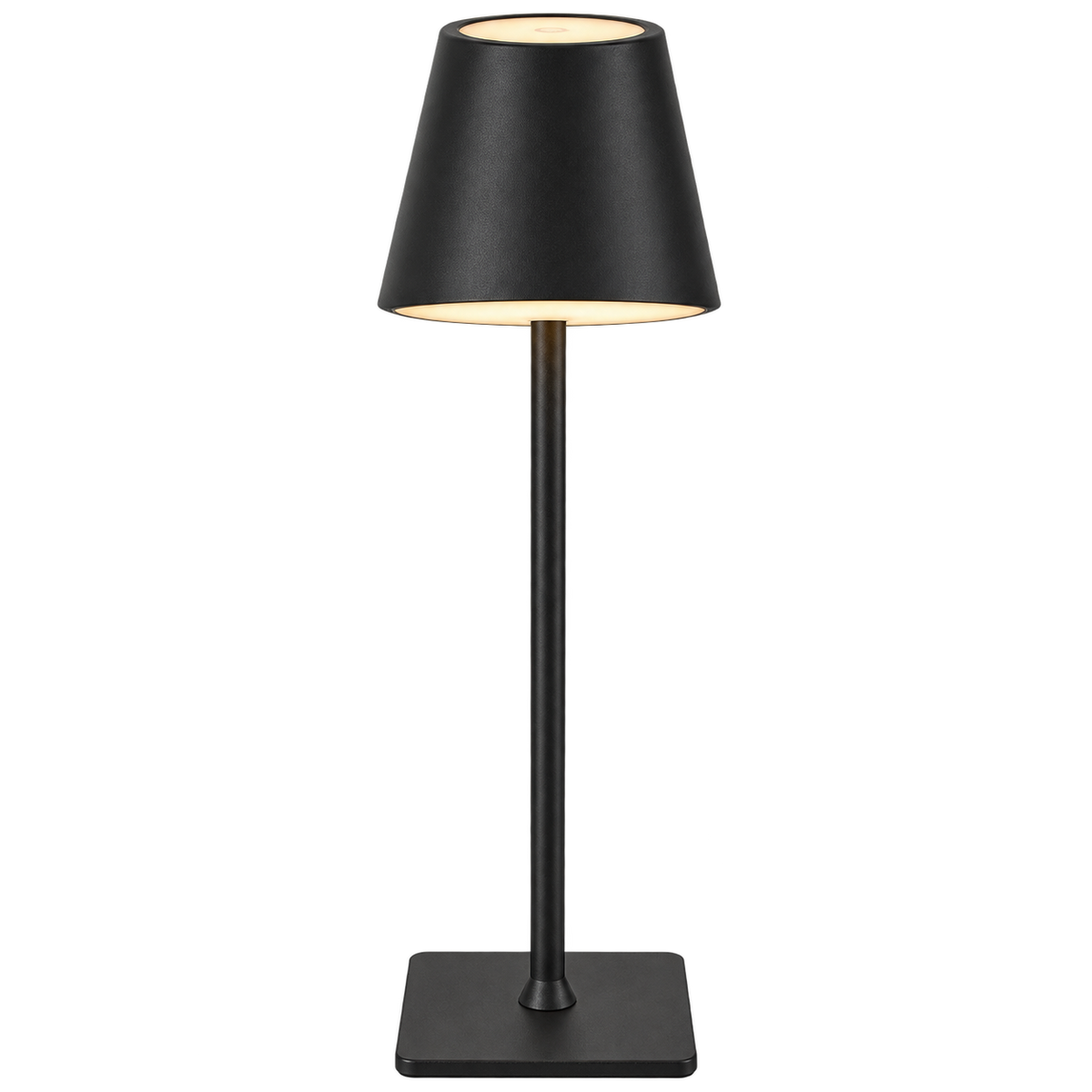 Black Rechargeable Table Lamp — transparent background