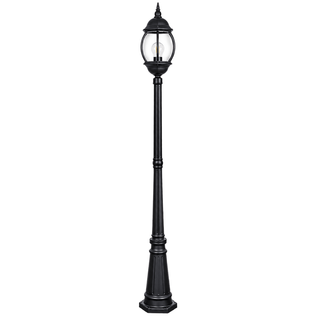 Rounded Belly Post Lamp — transparent background