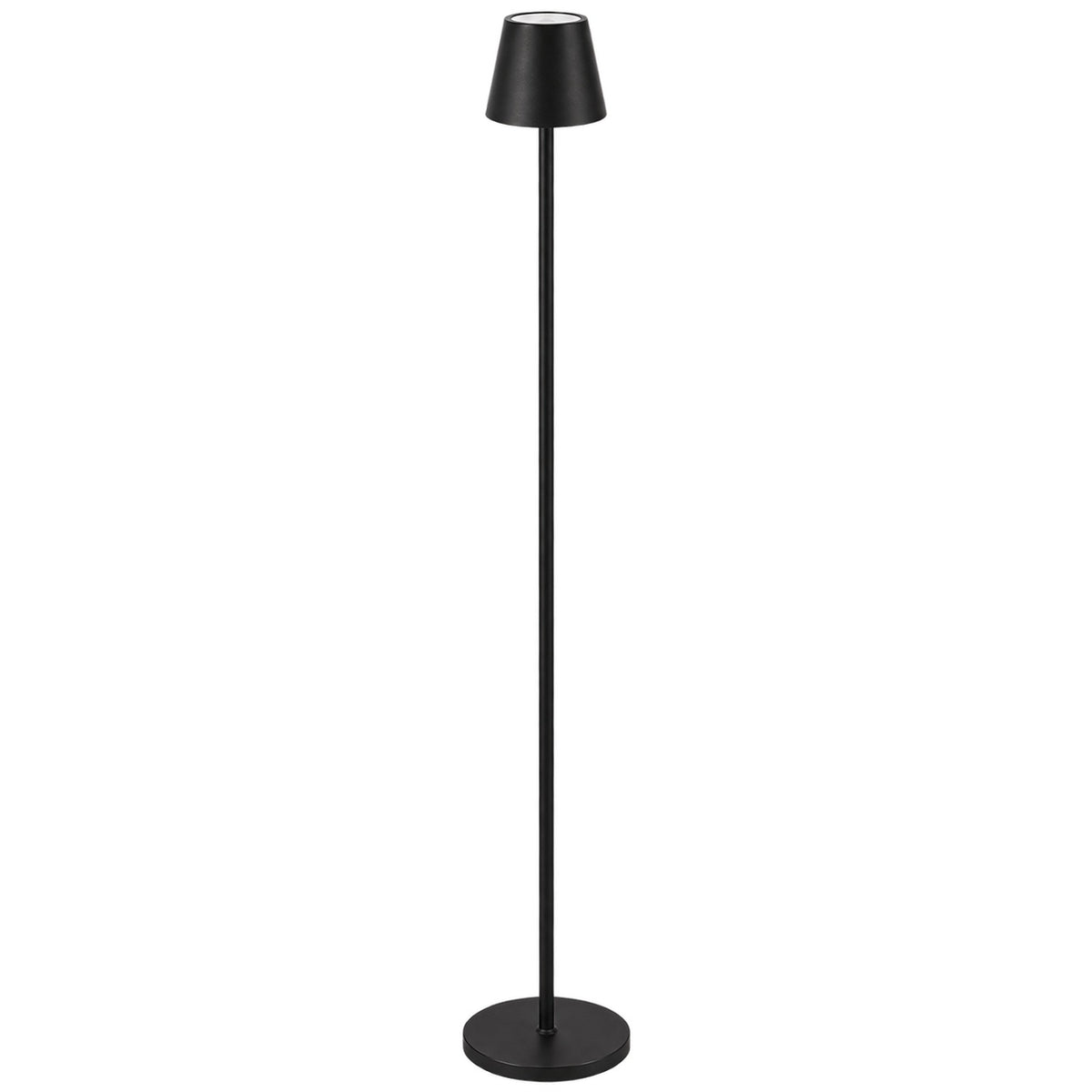 Rechargeable LED Floor Lamp - Black — white background