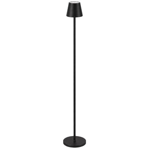 Rechargeable LED Floor Lamp - Black — white background