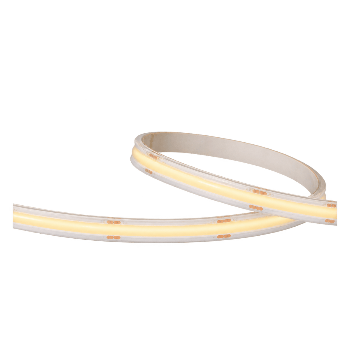 IP65 Seamless 24V COB Strip Light - Per Meter - Warm White (3000K) — transparent background