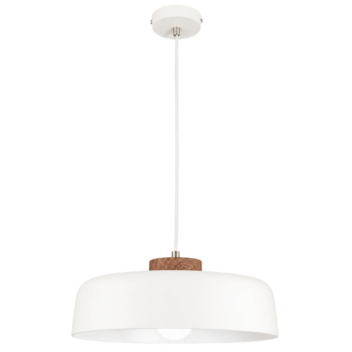 Bekker White Metal Pendant — white background