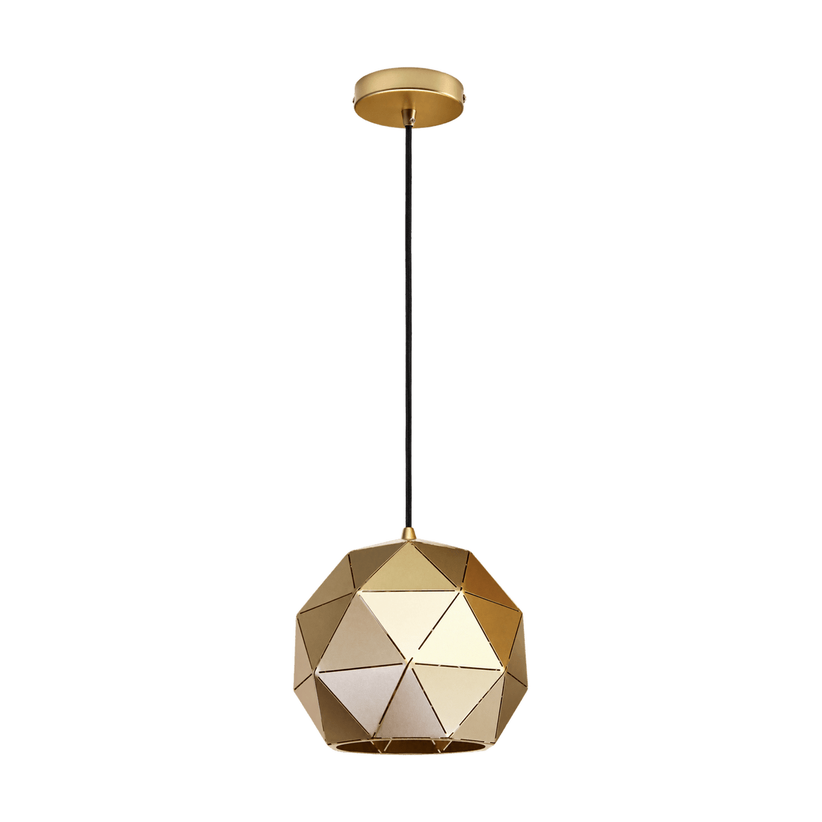 Gold Laser Cut Pendant Light Small — transparent background