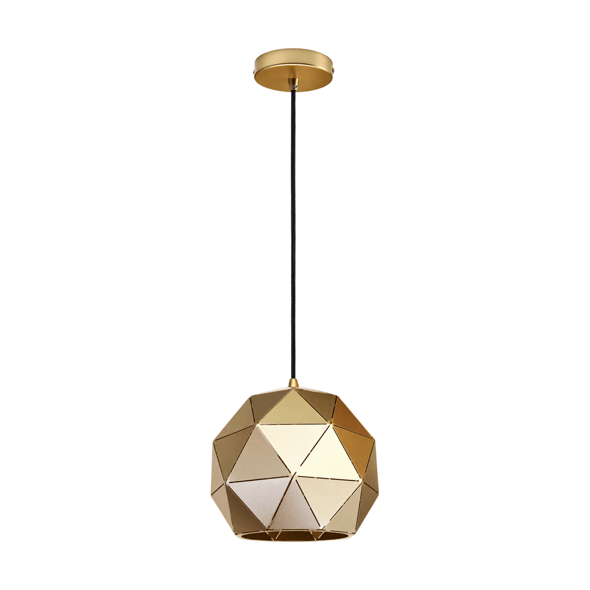 Gold Laser Cut Pendant Light Small — white background