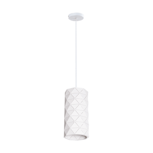 White Laser Cut Cylinder Pendant Light — transparent background
