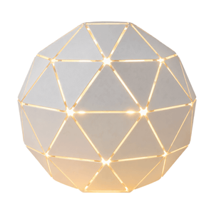 White Laser Cut Table Lamp — white background