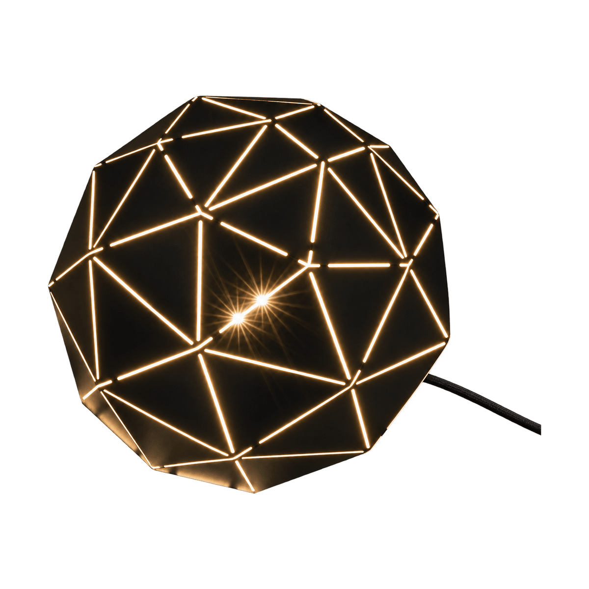 Black Laser Cut Table Lamp — transparent background