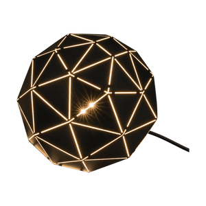 Black Laser Cut Table Lamp — transparent background