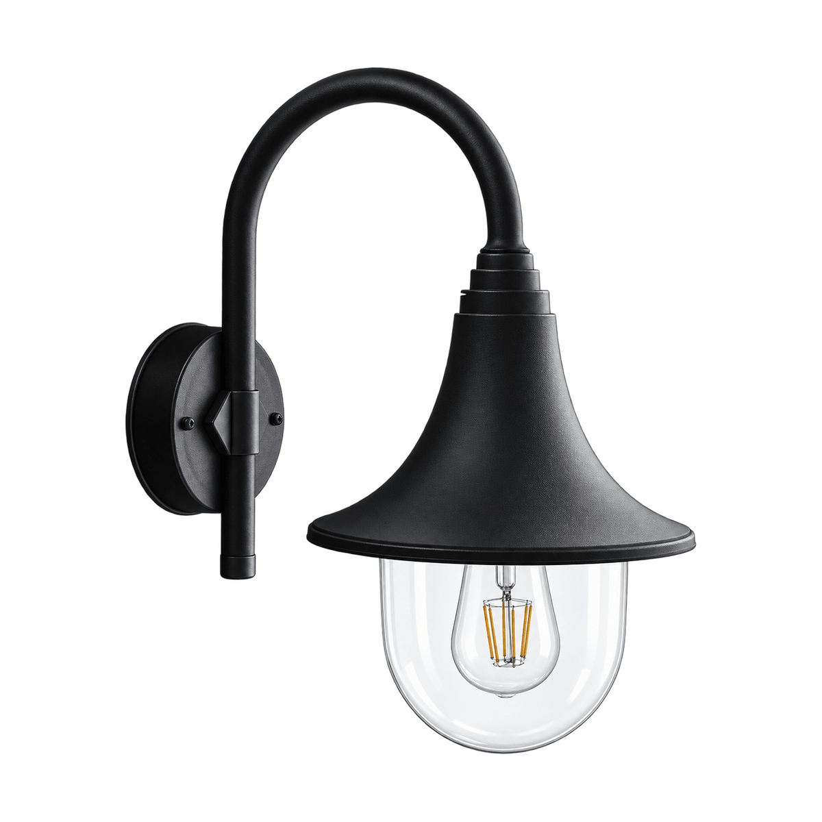 PVC Down Facing Wall Light — white background