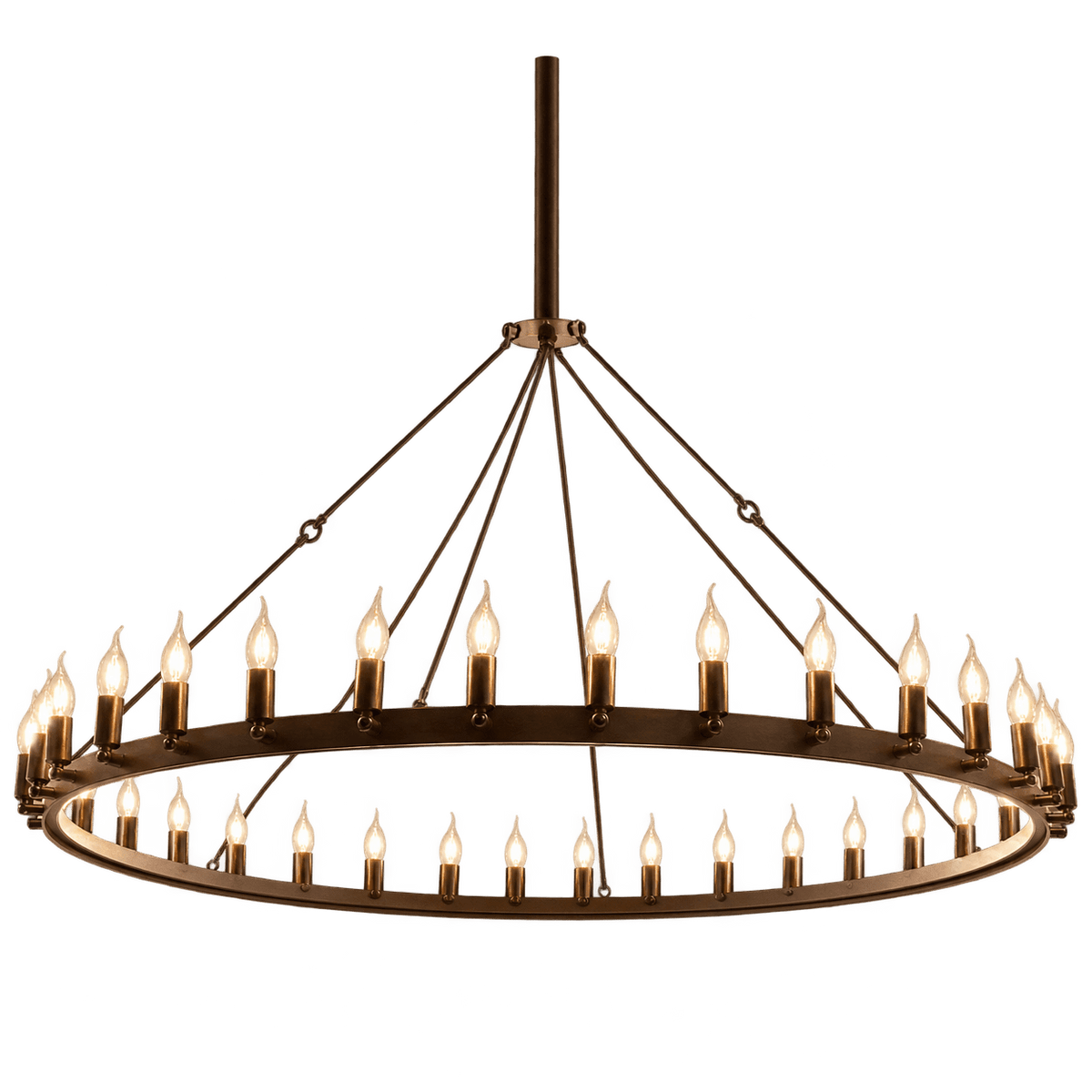 Ranch Single Tier Chandelier — transparent background