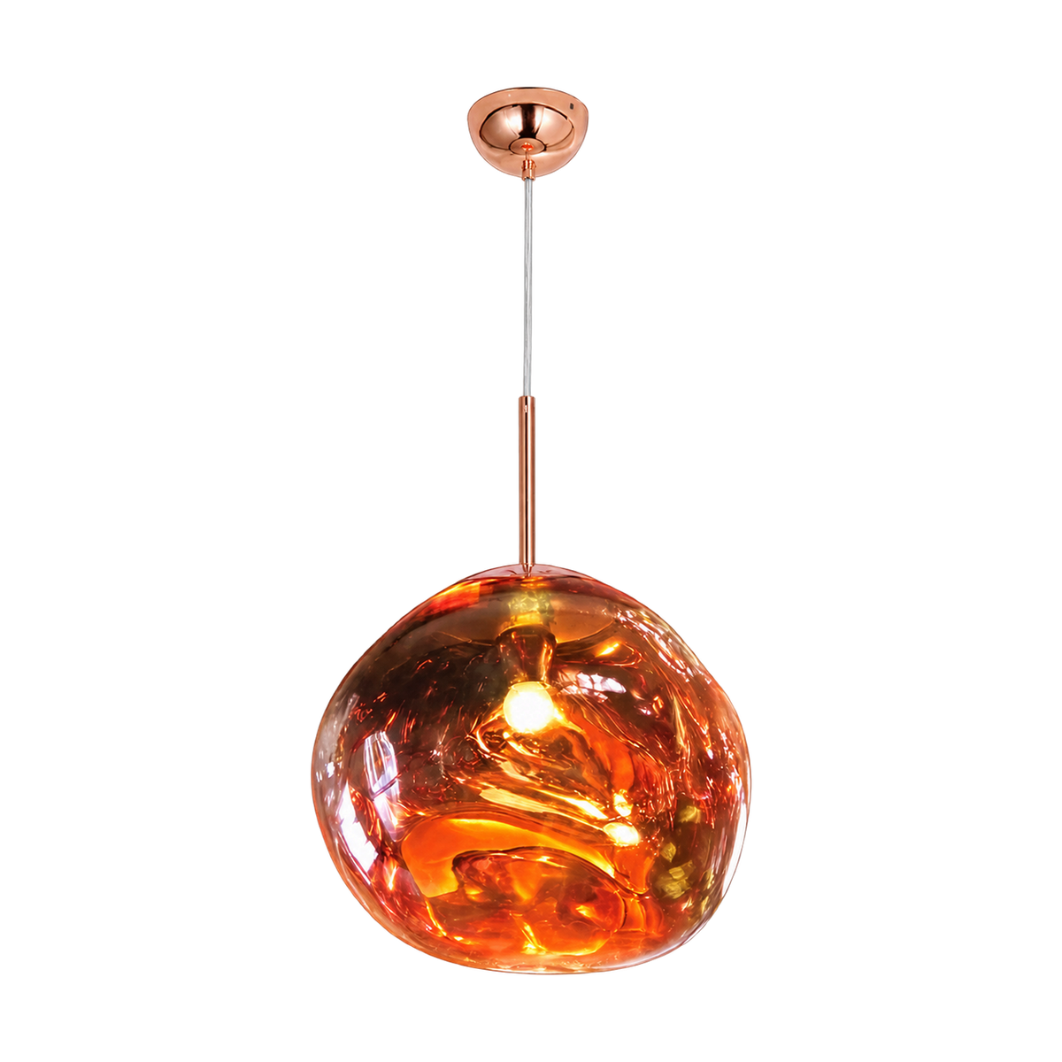 Molten Pendant Light - Copper — transparent background