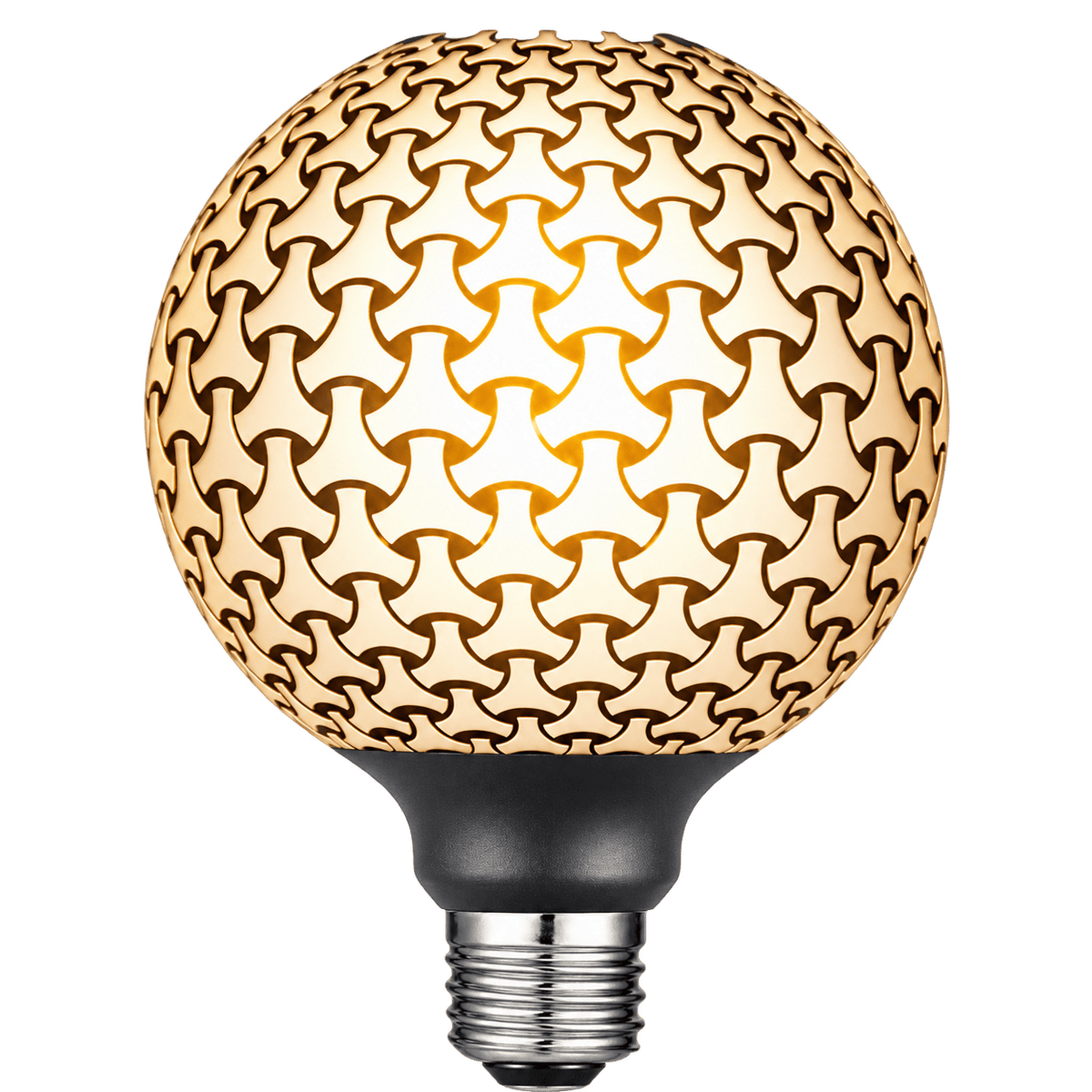 Decorative LED Bulb - Graphic Weave 1800K — transparent background