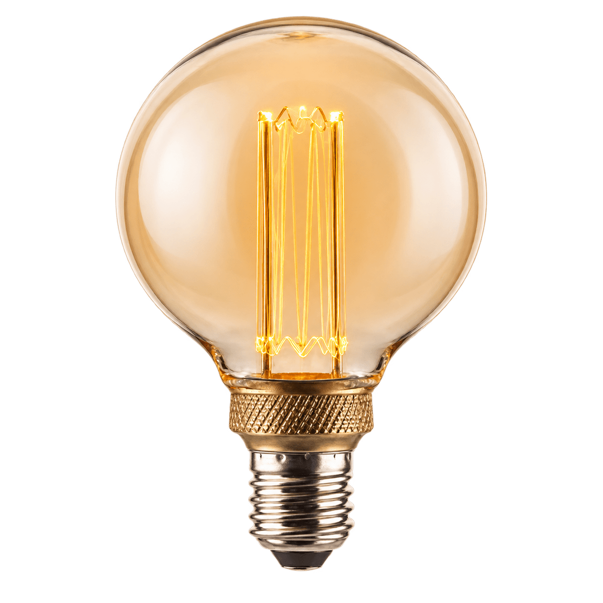 Decorative LED Bulb - G95 Glass Filament 1800K — transparent background