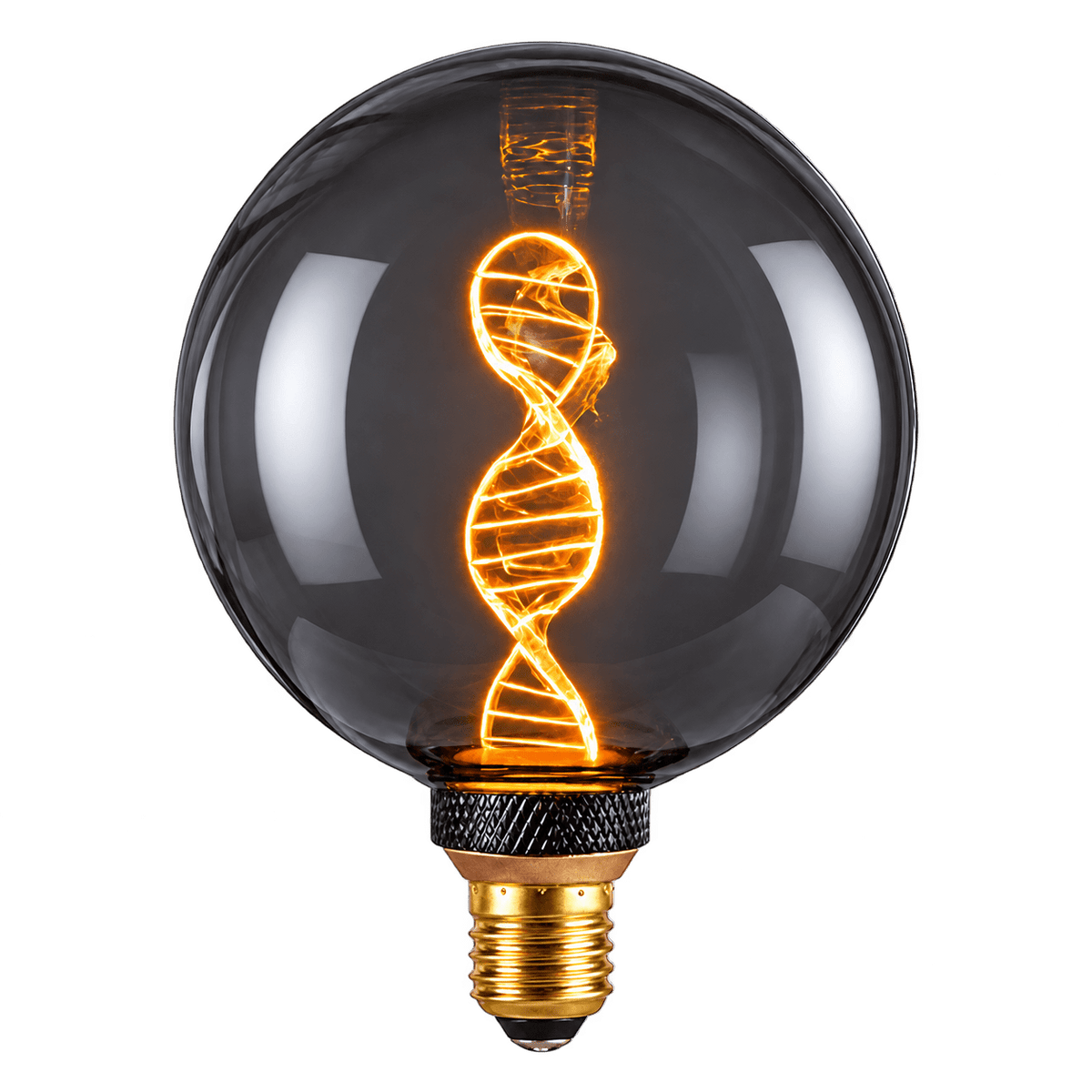Decorative LED Bulb - G125 DNA Effect Filament Bulb — transparent background