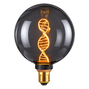 Decorative LED Bulb - G125 DNA Effect Filament Bulb — white background