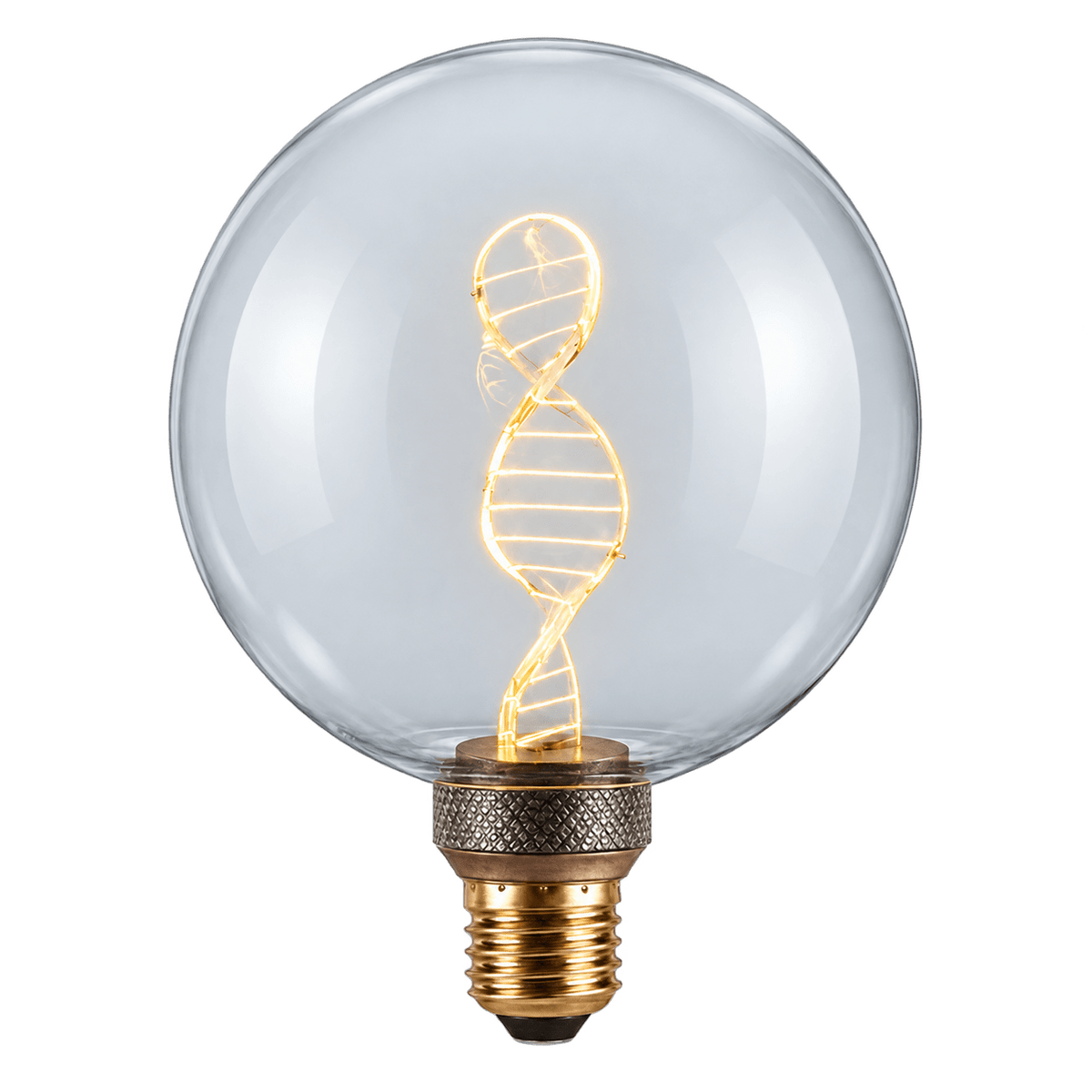 Decorative LED Bulb - G125 Clear DNA Filament Bulb — transparent background