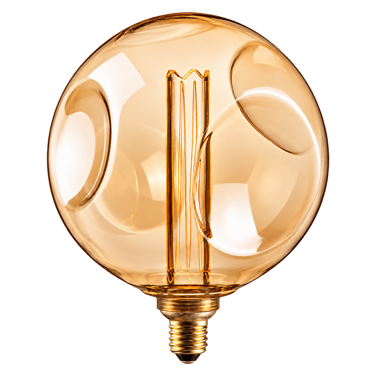 Decorative LED Bulb - G125 Concave Filament Bulb — transparent background