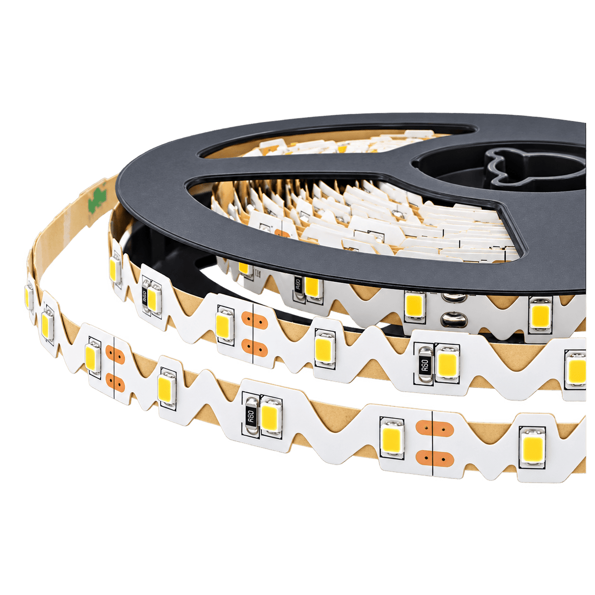 LED Striplight 12V - 6W S-shape Flexible IP55 - Warm White (3000K) — transparent background