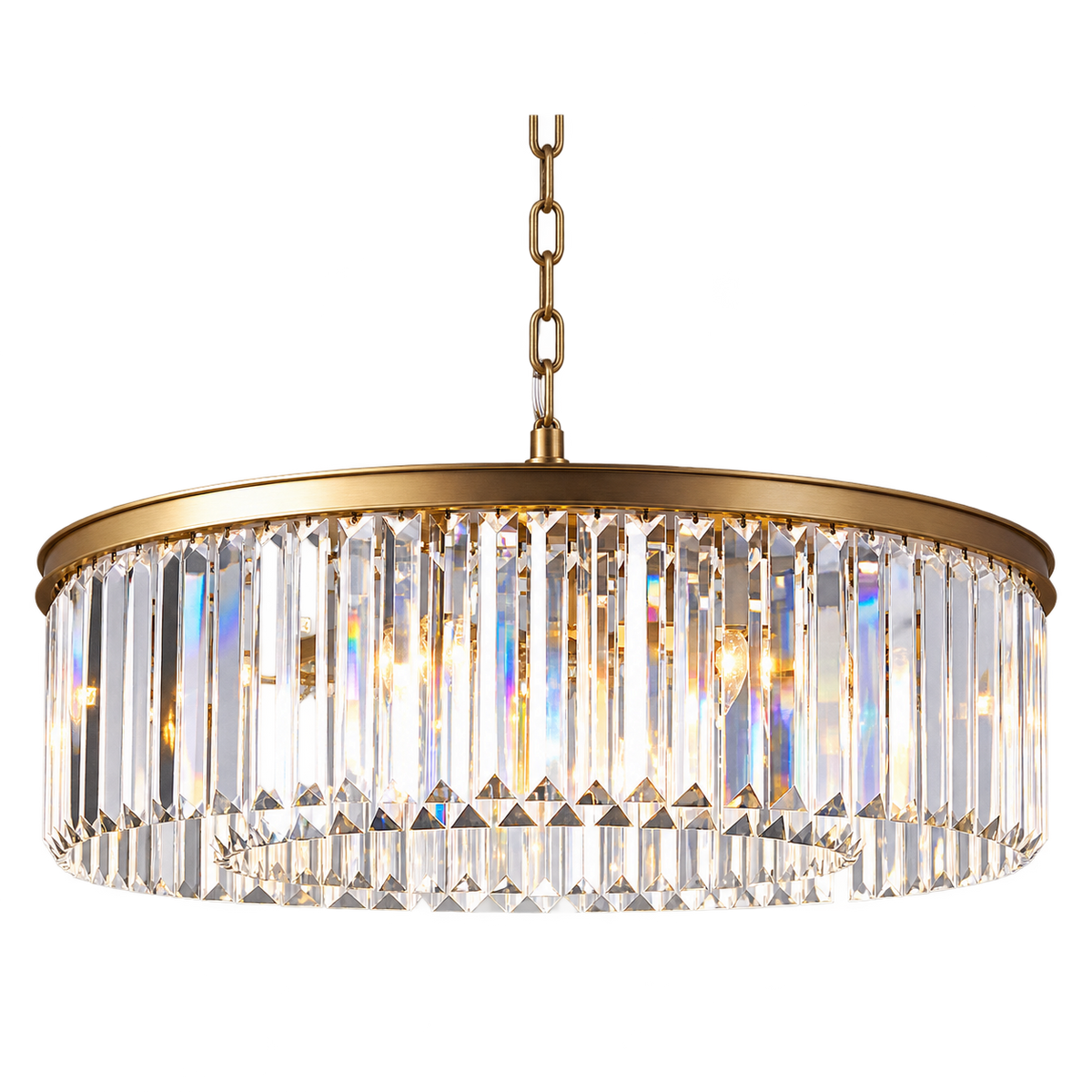 Westerford Gold & Crystal Chandelier — transparent background