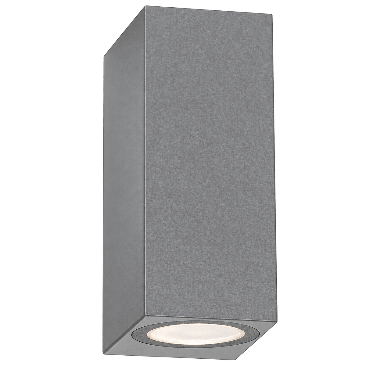Square Up & Down Wall Light - Grey — transparent background