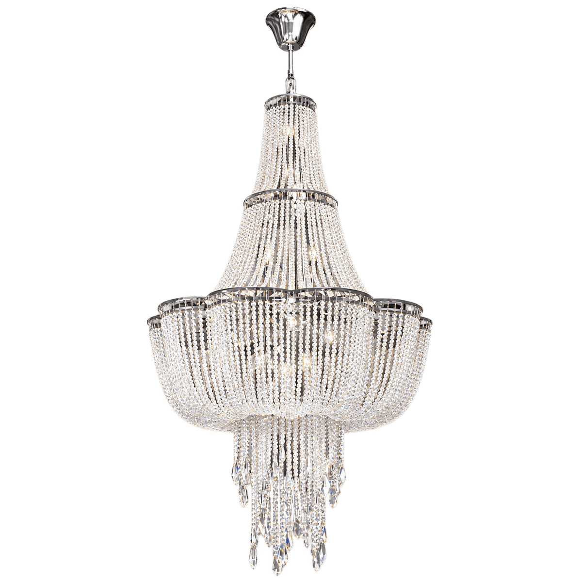 Cascade 12 Light Chandelier — transparent background