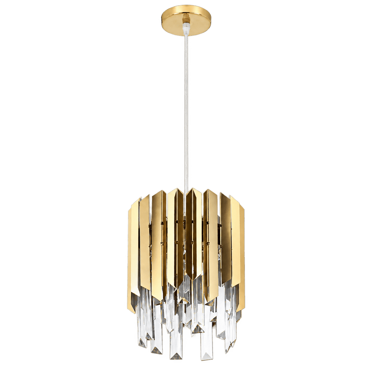 Krypt Gold Pendant Light — transparent background