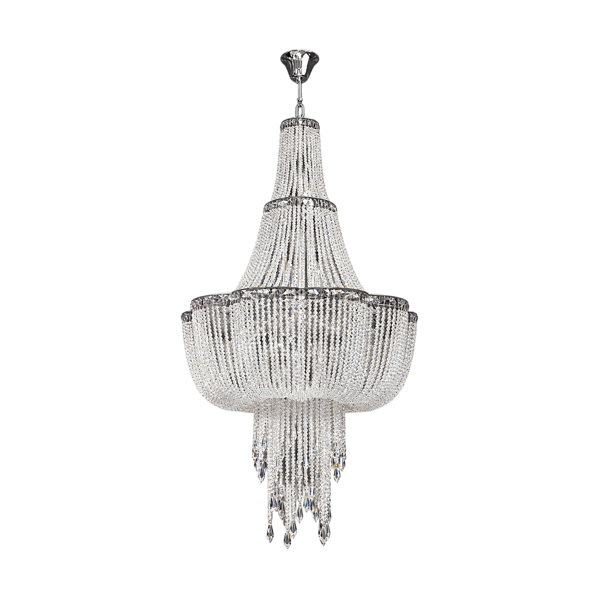 Cascade 20 Light Chandelier on transparent background