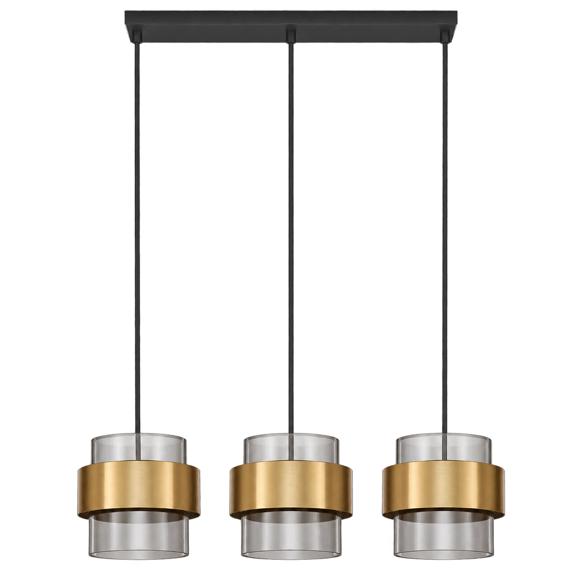 Bon Bon Linear Trio Pendant Light — transparent background