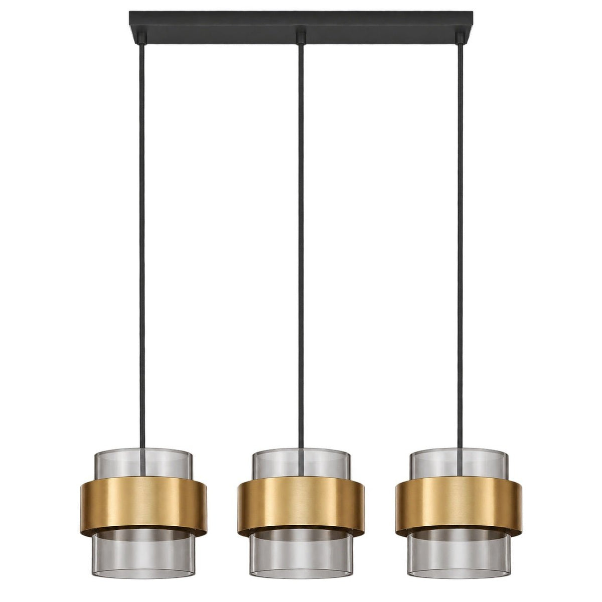 Bon Bon Linear Trio Pendant Light — white background