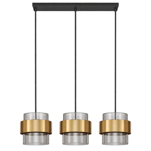 Bon Bon Linear Trio Pendant Light — white background