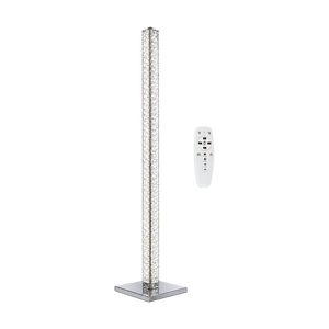 CCT Chome & Crystal Floor Lamp on transparent background