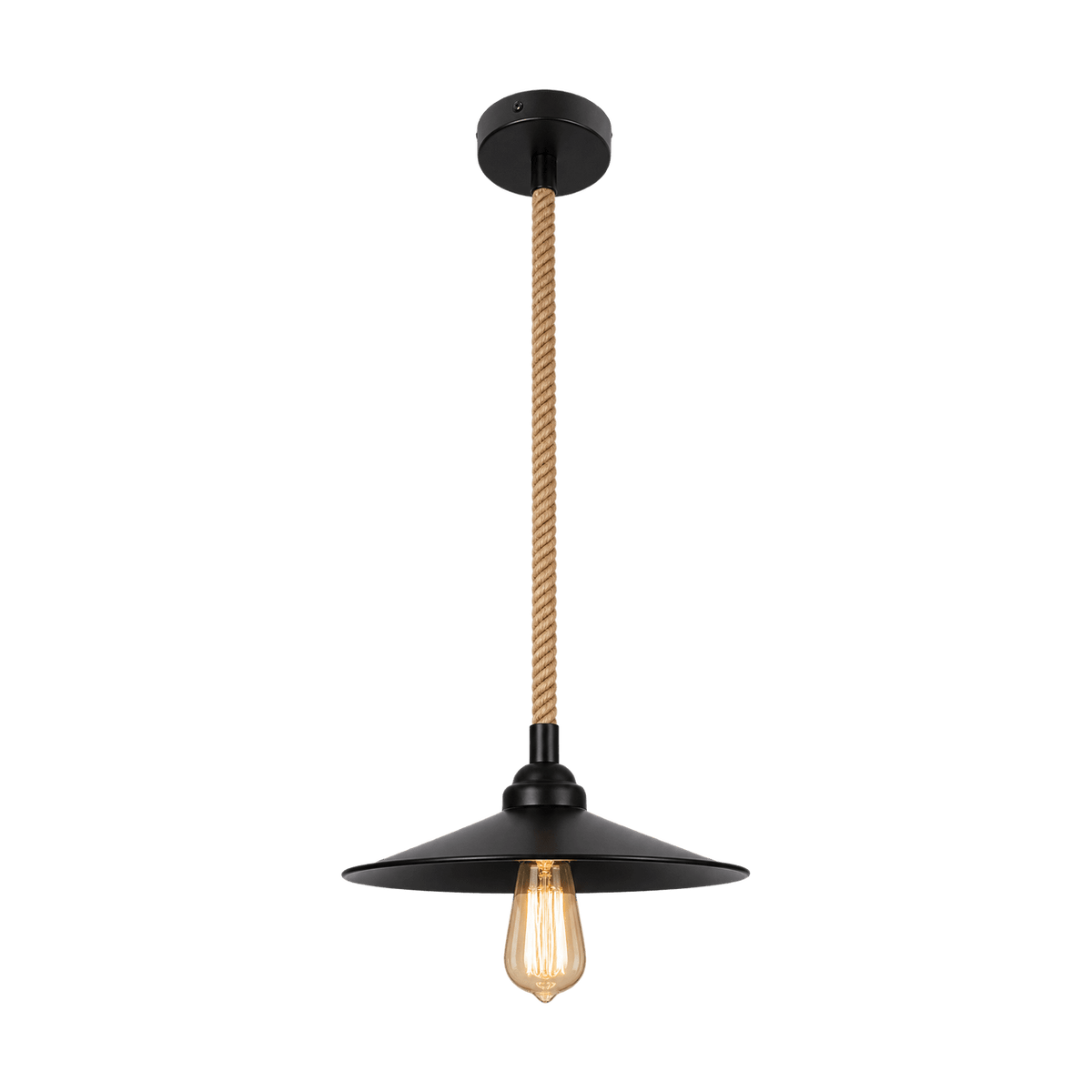 Sockai Rope Pendant Light on transparent background