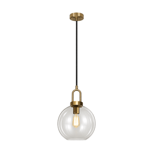 Truffle Antique Brass Pendant Light on white background