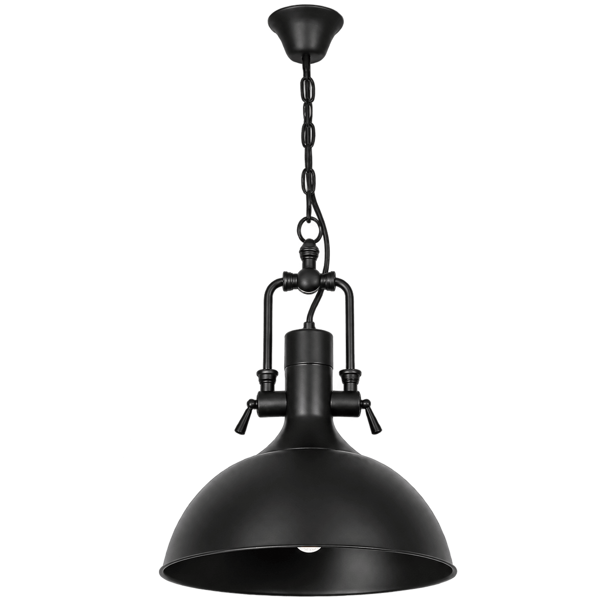 Maite Industrial Black Pendant Light — transparent background