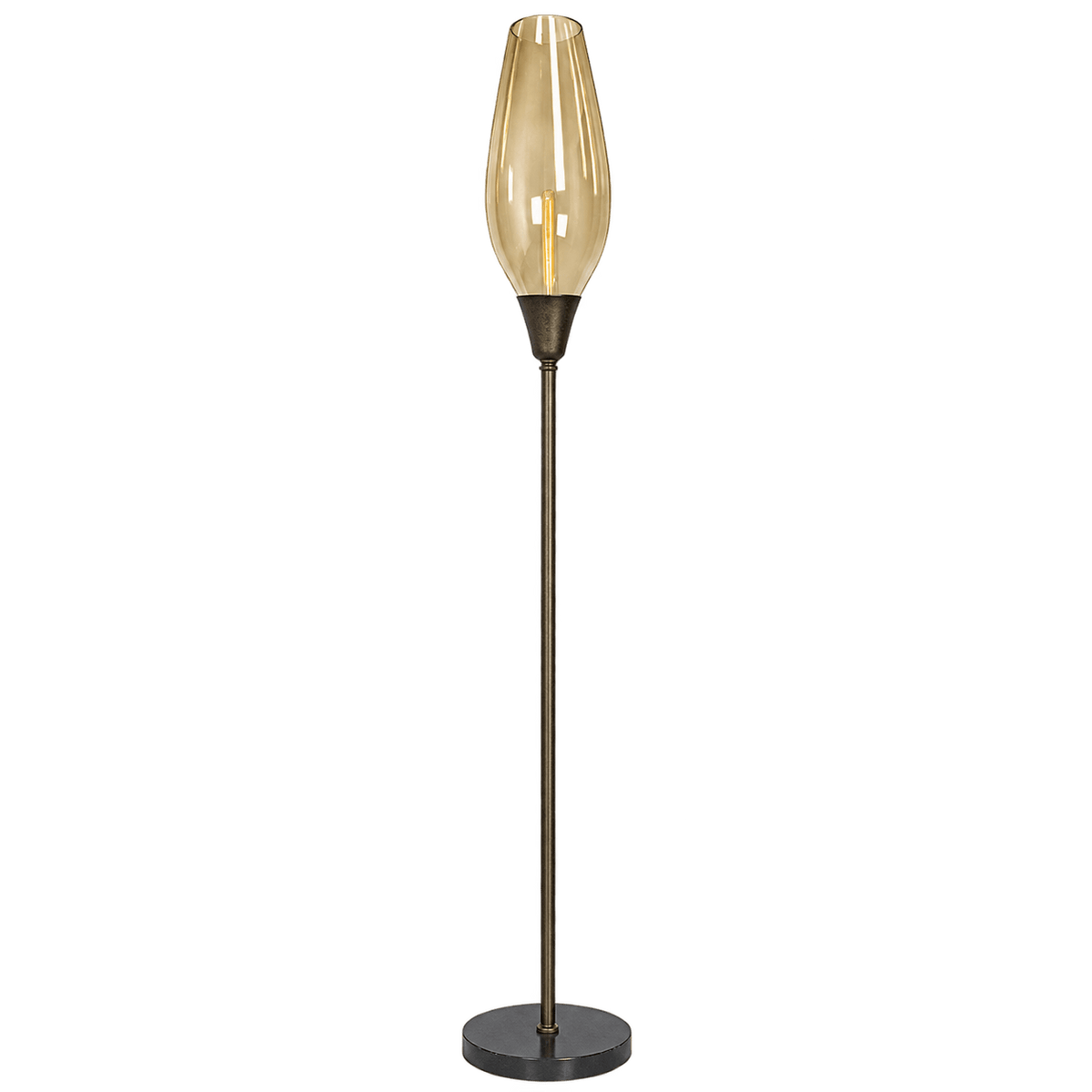 Thembi Amber Glass Floor Lamp — transparent background