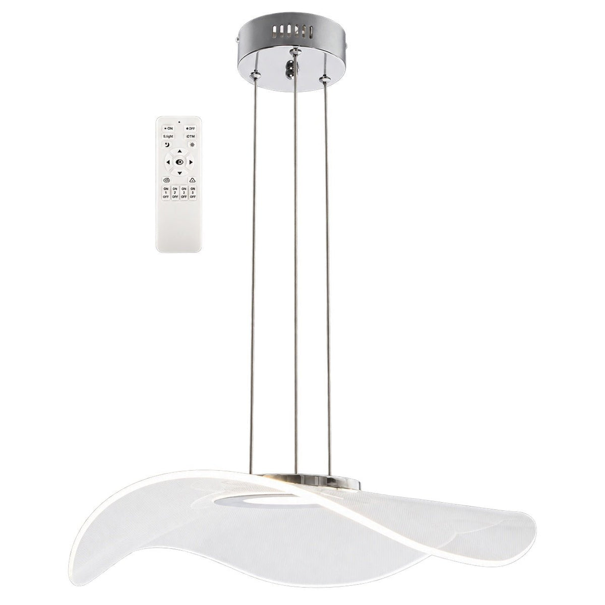 Ray Acrylic CCT LED Pendant Light — white background