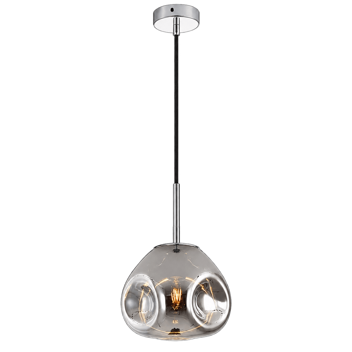Murphy Smokey Chrome Round Pendant Light — transparent background