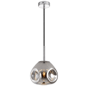 Murphy Smokey Chrome Round Pendant Light — transparent background