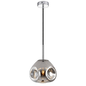 Murphy Smokey Chrome Round Pendant Light — white background