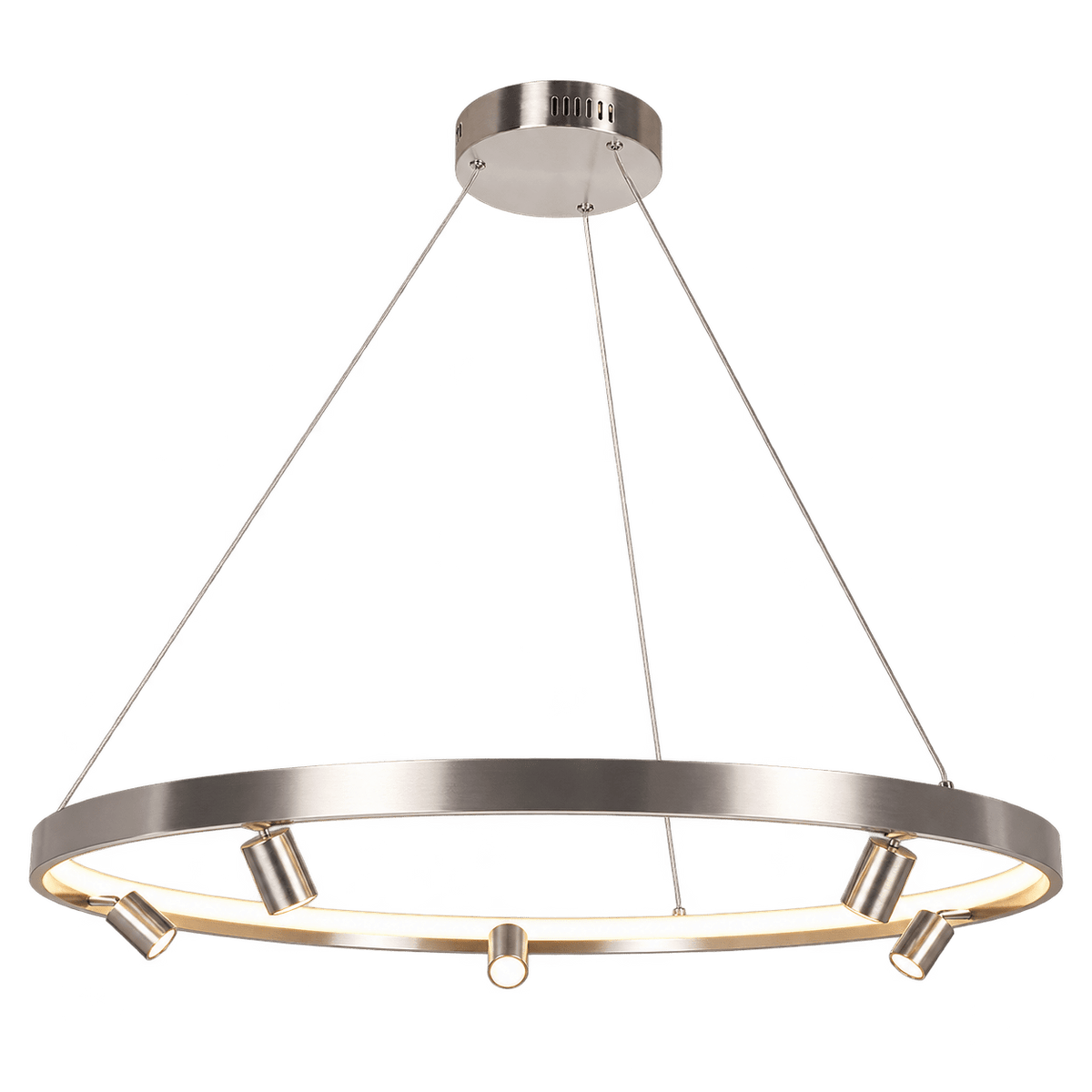 Niche Satin Nickel LED Pendant & Spot Light — transparent background