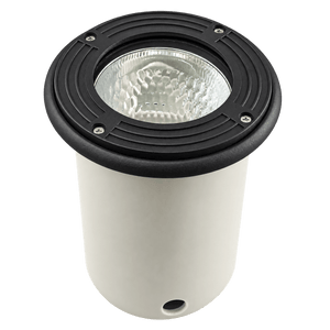 Black Recessed LED Ground Light — transparent background